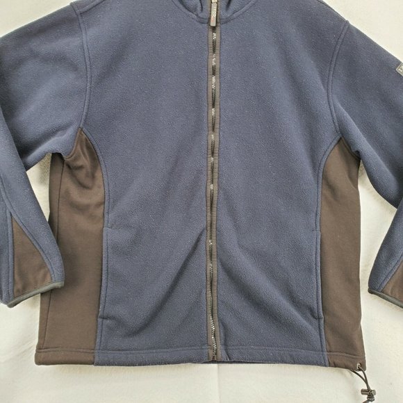 IZOD Jacket Men's Long Sleeve Full Zip High Neck Elastic at Waist/Wrists Blue L - Picture 3 of 12